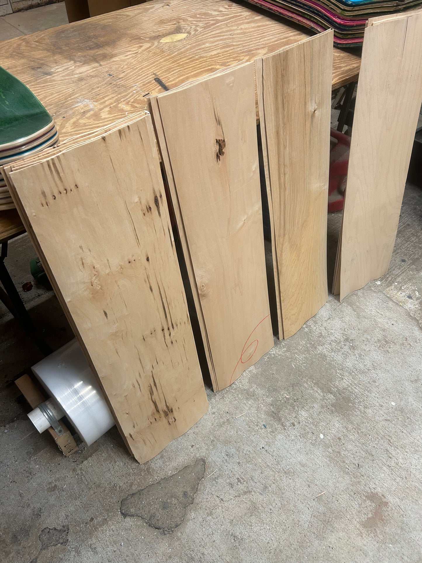 Over stocked Veneer, cracked, rippled, large holes, other factory defects. 60 pcs